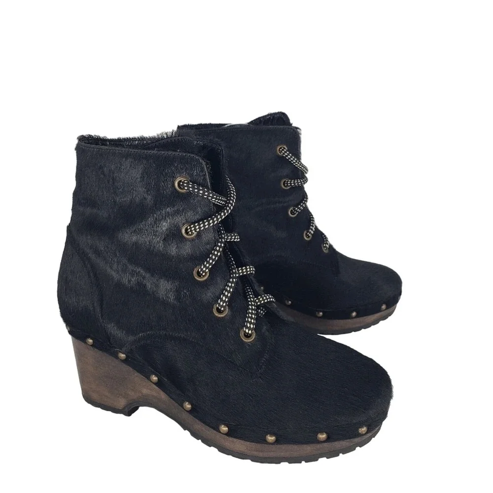 Opening Ceremony Joelle Studded Pony Hair Clog‎ Boots Size 36